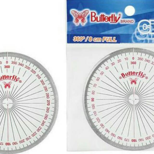 

Busur Derajat Butterfly 360 / 8 CM / 10 cm