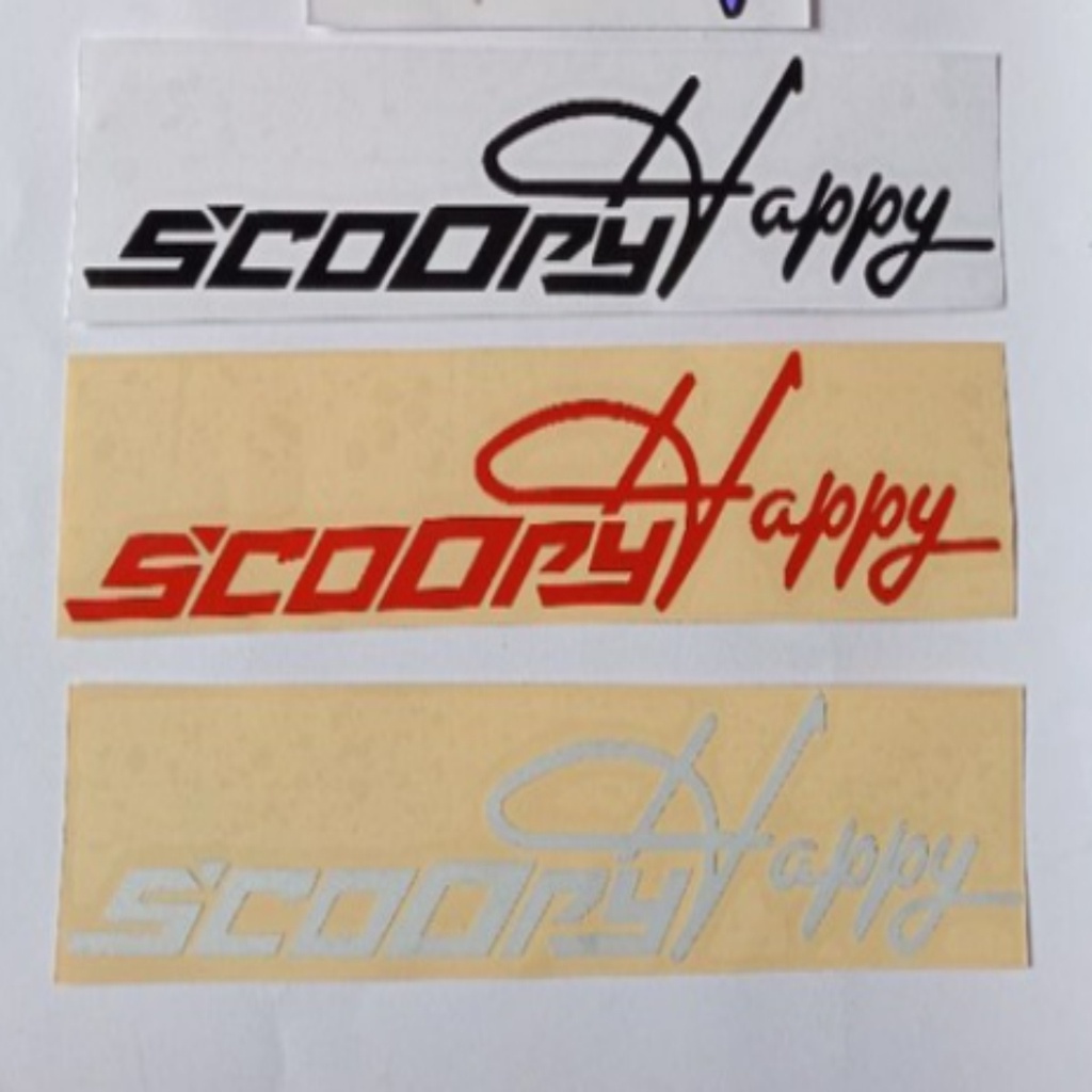 STIKER CUTTING SCOOPY HAPPY