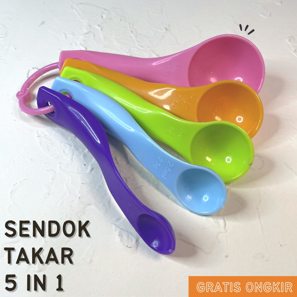 SENDOK TAKAR 5 IN 1 UNTUK BAKING | MEASURING SPOON MASAK KUE