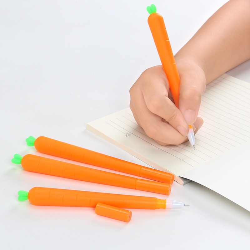 Lovely Carrot Writing Office Pen,Cartoon Carrot Style Gel Pen Magic Markers Gel Pens