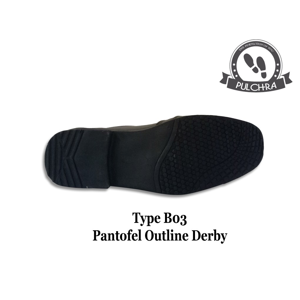 Sepatu Pantofel Type B03 Outline Derby