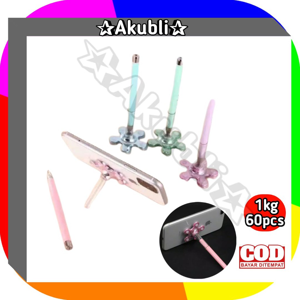 

Akubli✰ COD P94 Stand Holder Hp Pena Unik Holder Hp Pulpen Gel Tinta Hitam Batam Import Murah