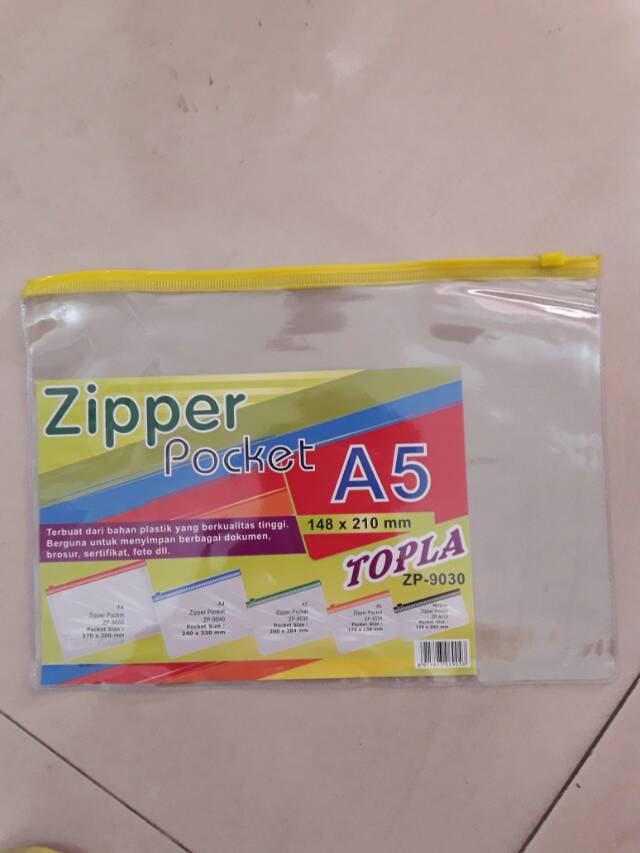 MAP ZIPPER POCKET A5