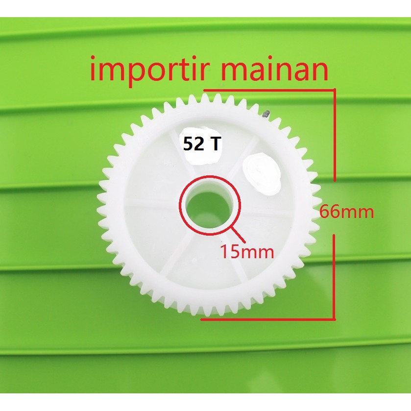 gear dalam besar gearbox 390 52T mobil aki (part mobilan aki)
