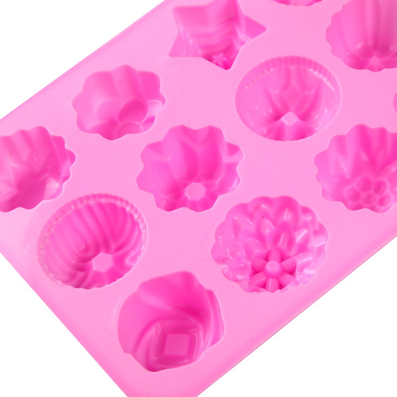 [12 Kinds of Floral Silicone Cake Molds] [Tools for Making Desserts] [for Making Handmade Candles &amp; Soaps &amp; Chocolates &amp; Pastries &amp; Cakes]