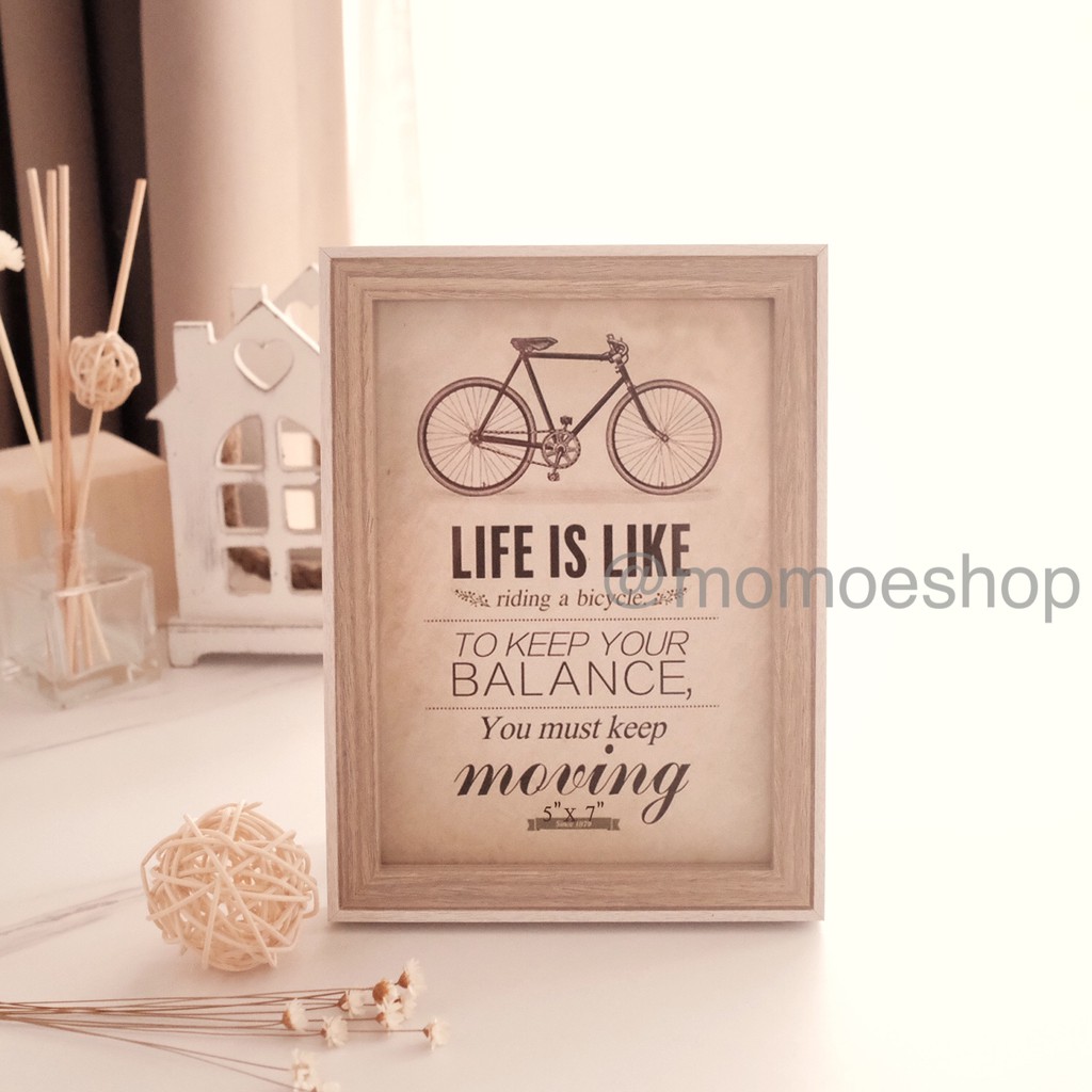 Bingkai Foto Rustic Frame Kayu Dekorasi Meja Properti Foto Vintage Pajangan Kamar