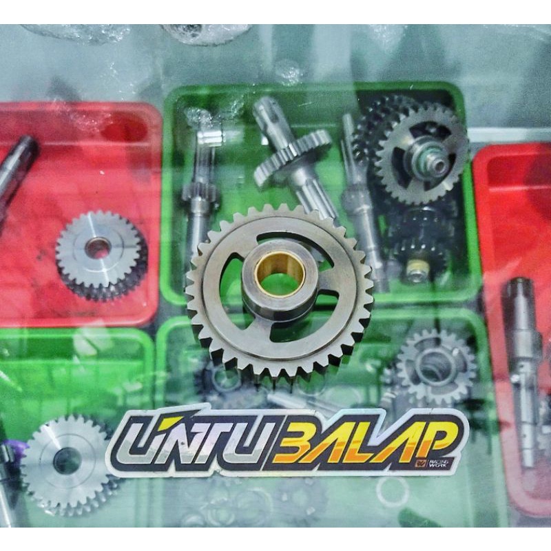 rasio fizr gigi 1 sekunder 37T , 36T , 35T , 34T , 33T , 32T (lawan 14T)