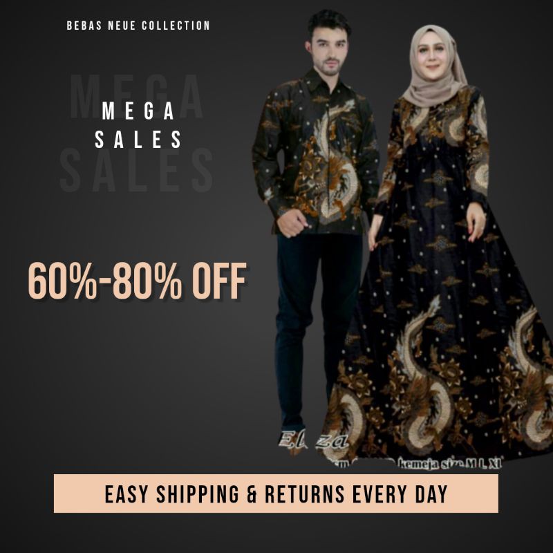 Maura Couple - Sania Ruffle Batik Couple ori Ndoro jowi DNT Garansi Termurah Shopee - ATIYA BATIK