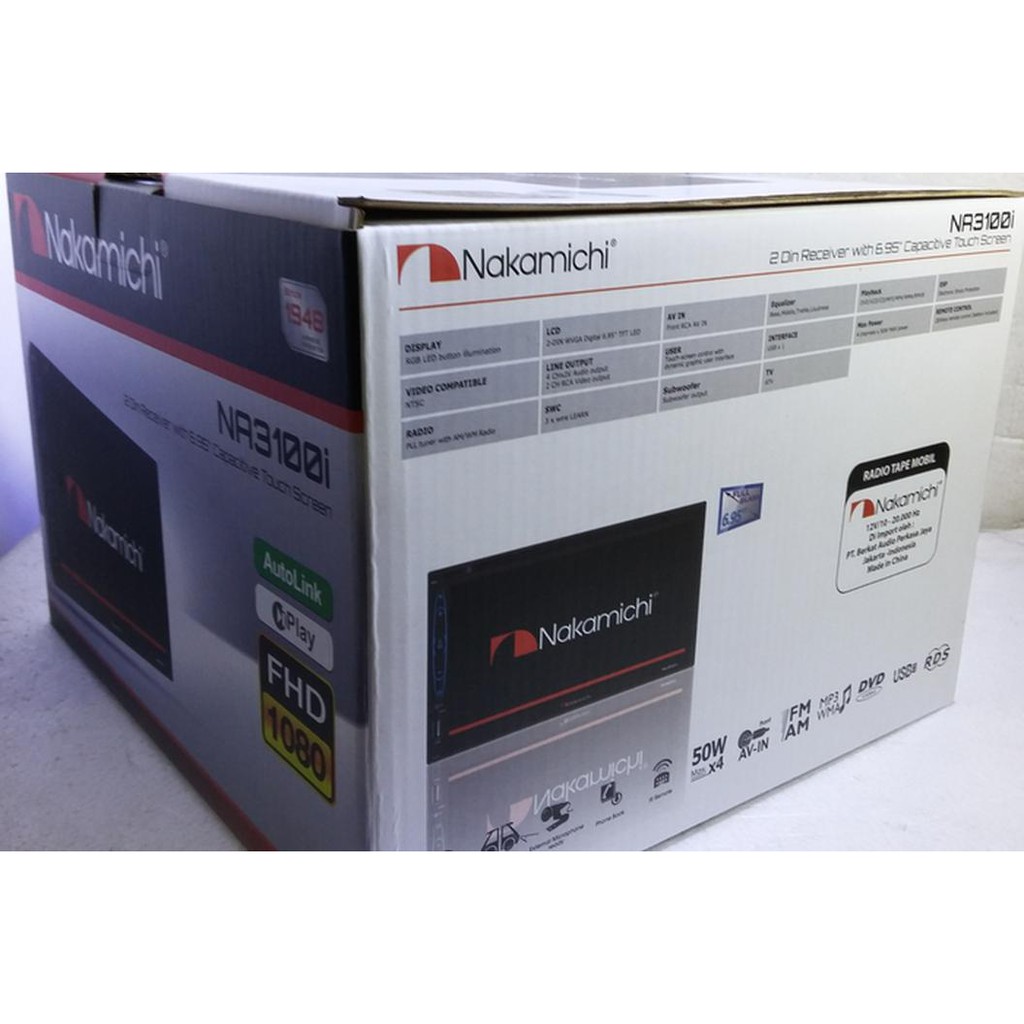 Head Unit Nakamichi Mirrorlink atau Tape Mobil Mirrorlink Double din