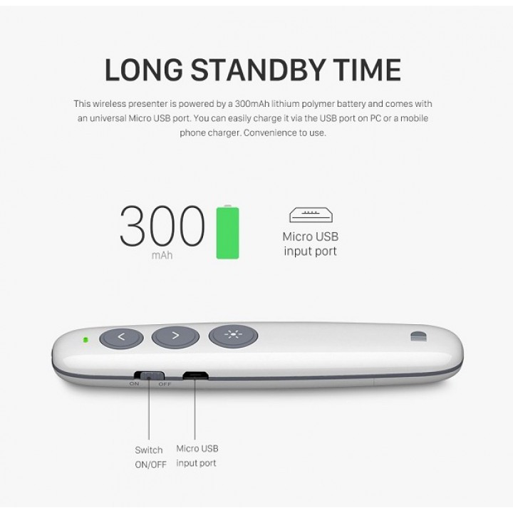 DOOSL DSIT007 - 2.4GHz Red Laser Pointer Wireless Presenter