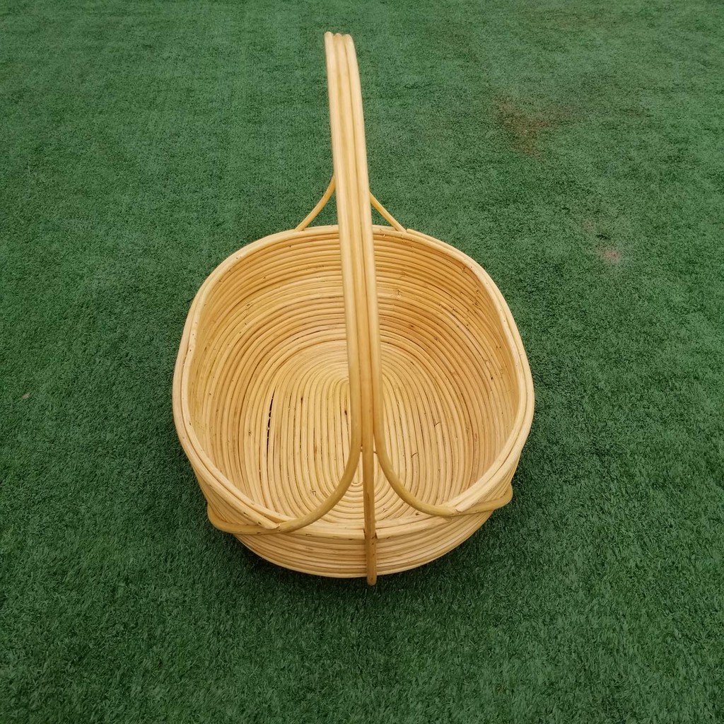 AKN88 - Keranjang Buah Oval Gagang Tinggi 35x43x48cm