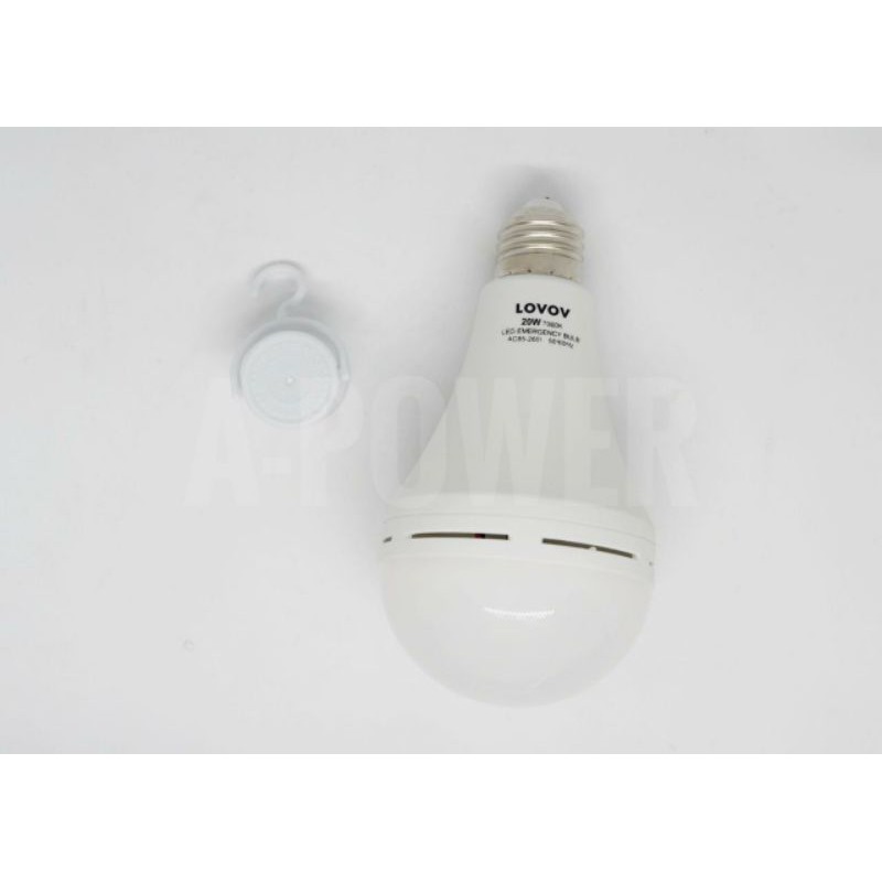 Lovov - Lampu LED Emergency Magic AC / DC 15W (Putih)