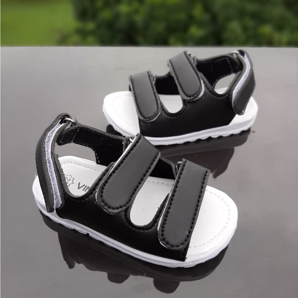 VINANDOZ SA03 Sandal Anak Umur 1 2 3 tahun - Unisex Sandal 2 band Tali Belakang- Kualitas Emport