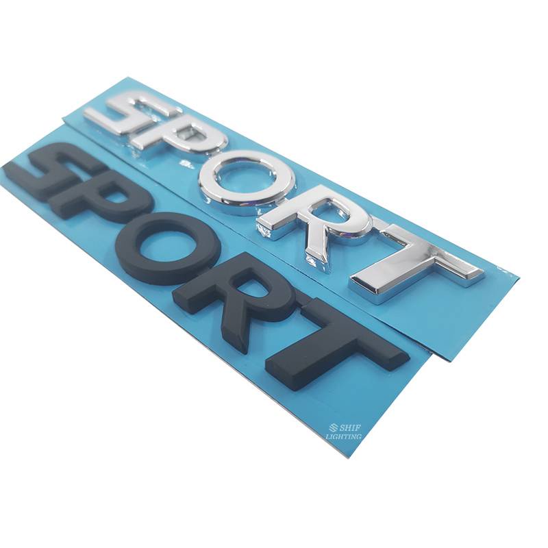 1 x ABS SPORT Letter Logo Car Auto Rear Emblem Badge Sticker Decal Replacement for TOYOTA Highlander