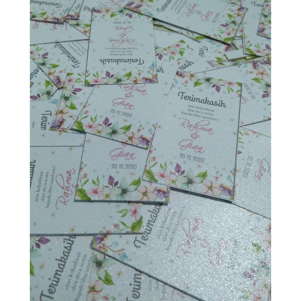 

Label souvenir hangtag kartu Ucapan terimakasih thanks card