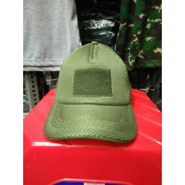 MT topi jala pelkro velcro polosan