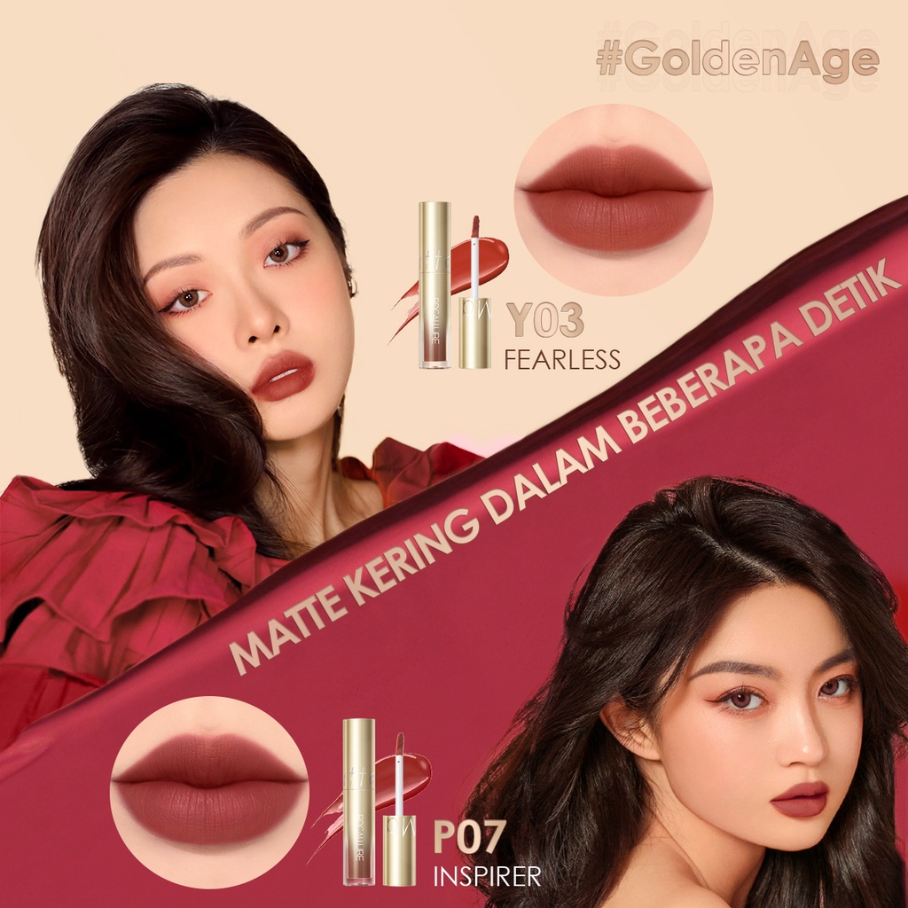 Focallure Matte Liquid Lipstik Fast Dry Waterproof Lasting Lip Tint #GoldenAge