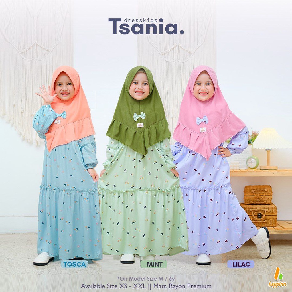 AHZA HEPPIN// Gamis Dress Kids Tsania by Ahza Heppinn Gamis Anak Rayon