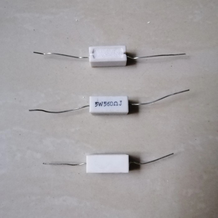 560 ohm R Resistor Kapur 5w 5watt 560ohm 560R J 560RJ 5 w watt