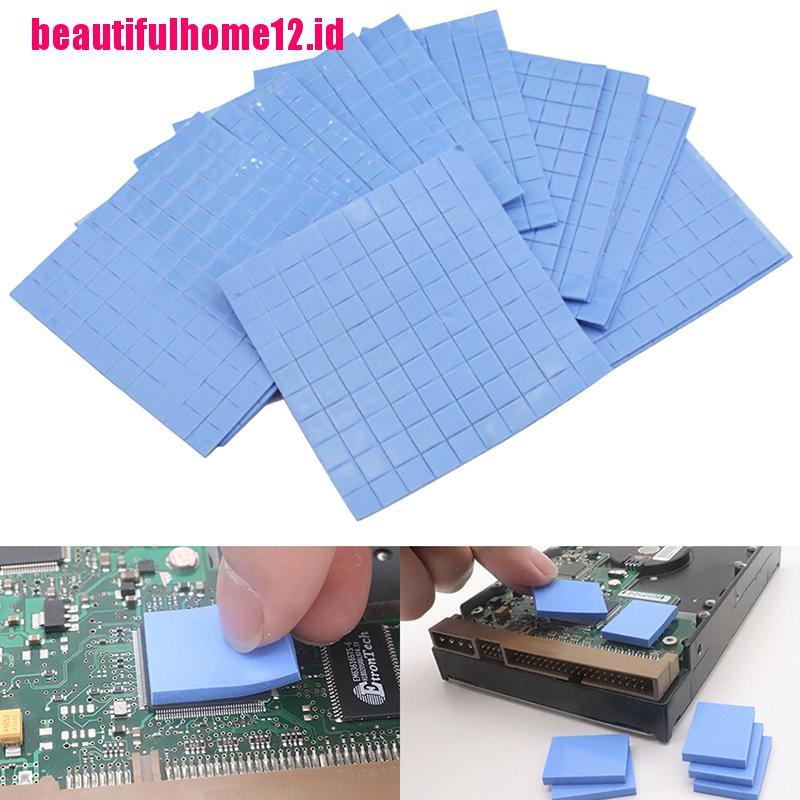 100 Pcs Bantalan Termal Pendingin GPU CPU Bahan Silikon Ukuran 10x10 X 0.5mm