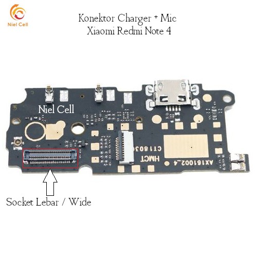 Konektor Charger Mic Xiaomi Redmi Note 4