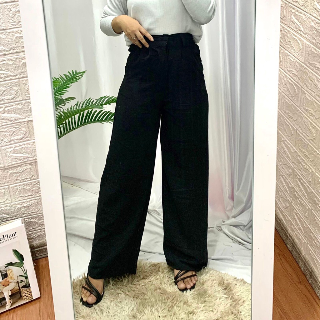 grosir_solo ||  TROUSER PANT LOOSE / TROUSERS WANITA / CELANA KULOT CRINKLE PANT / LOOSE PANT ANTI KUSUT WANITA BAHAN CRINKLE AIRFLOW