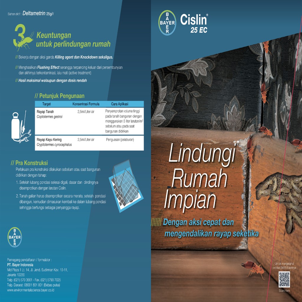 Cislin 25 EC - Anti Rayap - Bayer - Pembasmi Rayap - 1 Liter