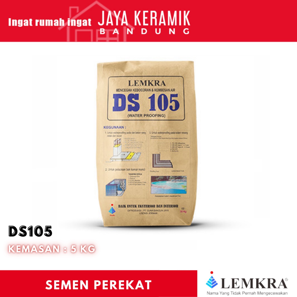 SEMEN LEMKRA | SEMEN PEREKAT KERAMIK DINDING | SEMEN ANTI BOCOR | 5KG