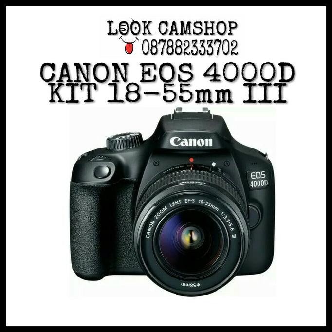 KAMERA DSLR CANON EOS 4000D 4000 D KIT 18-55mm III