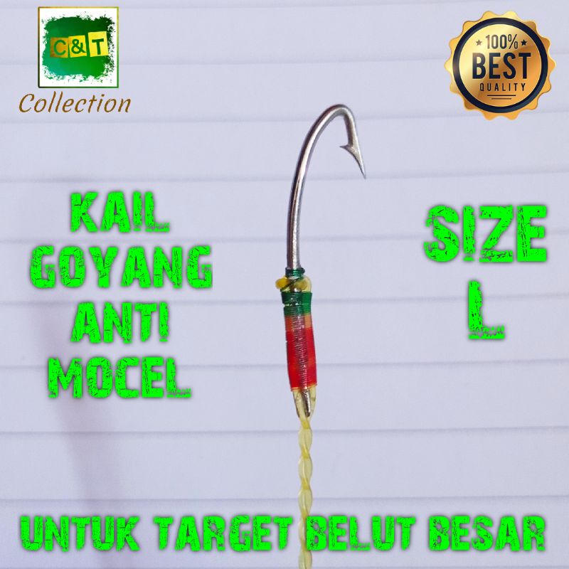 Kail Pancing Urek Belut Pancing Belut Kail Belut model Goyang Bahan Baja Ukuran L