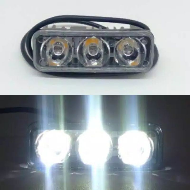 vinyx e03 rtd led sorot cree lampu tembak mobil/motor putih dan kuning