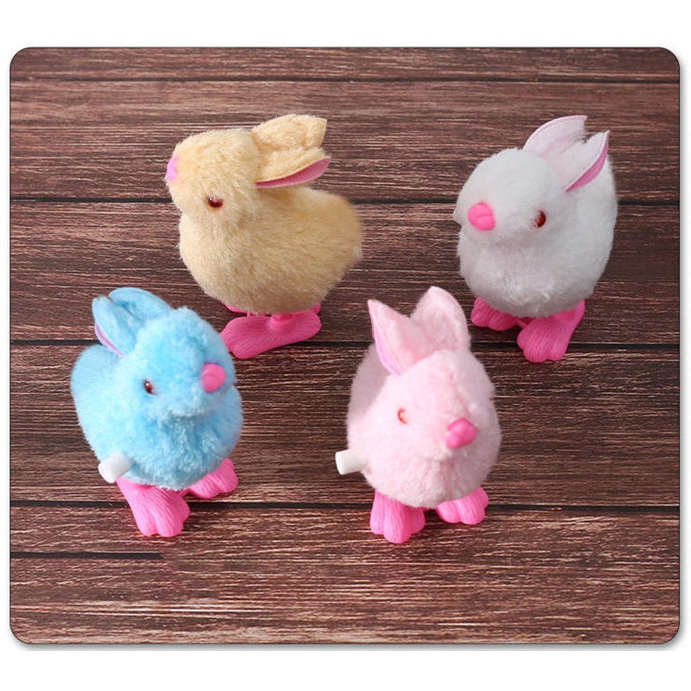 【Stok Baru】Mainan kelinci bulu yang lucu Model kelinci bulu berjalan otomatis