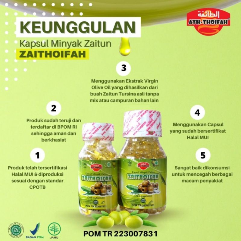 

Kapsul minyak zaitun 200pcs