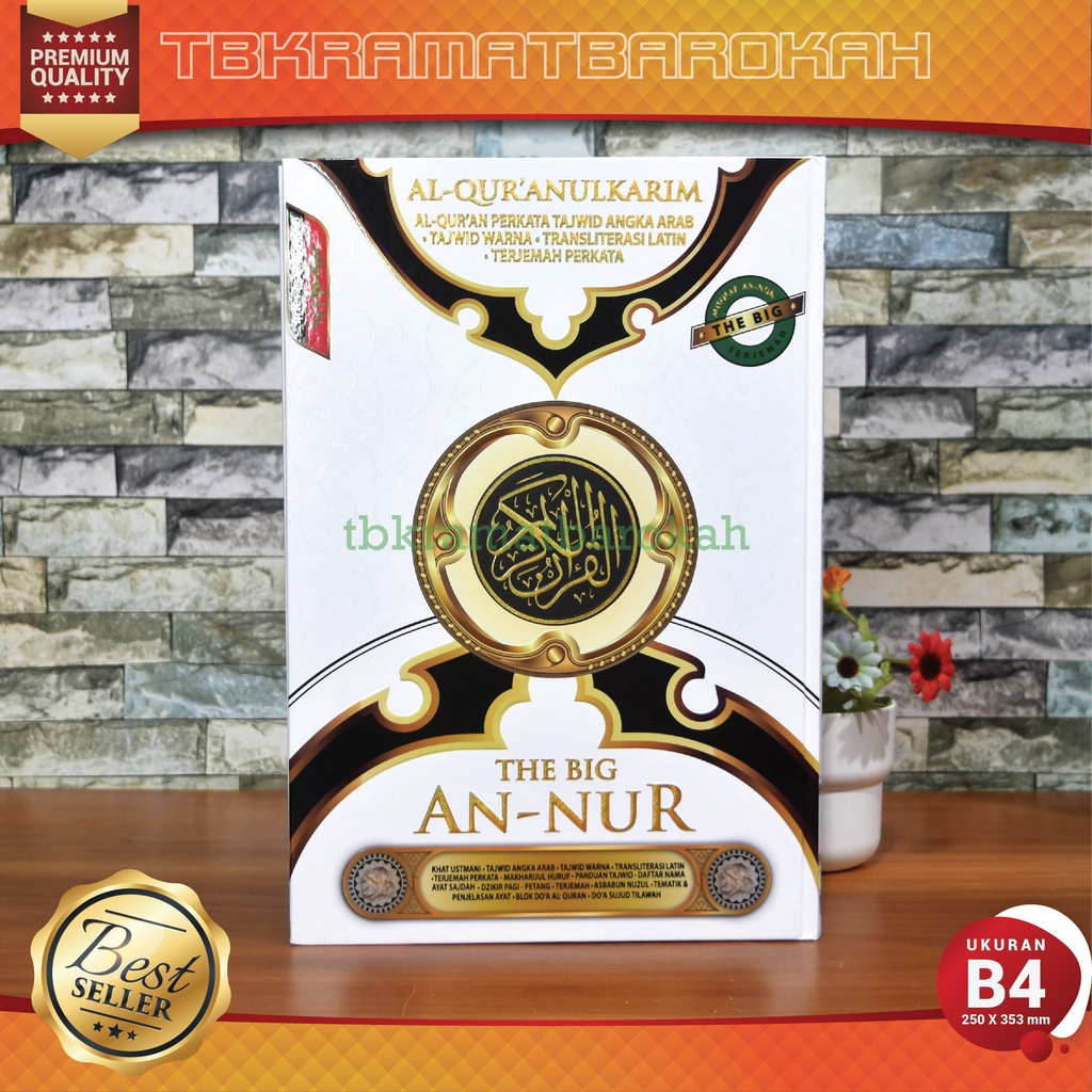 Al Quran Lansia Super Jumbo Terjemah Transliterasi Latin Perkata Tajwid Warna Angka Arab THE BIG AN-