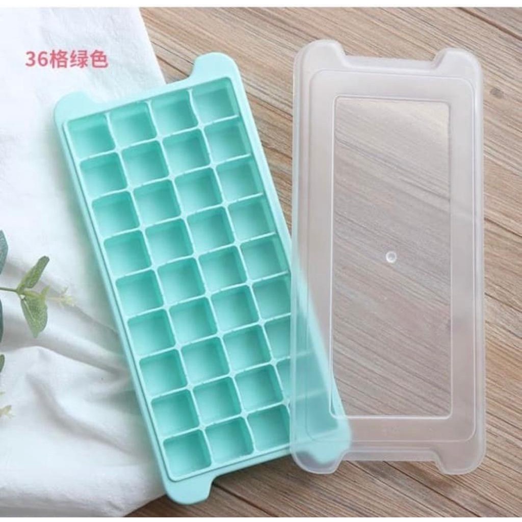 [UNIK88] Cetakan Es Batu + Penutup 36 Kotak Ice Cube Tray