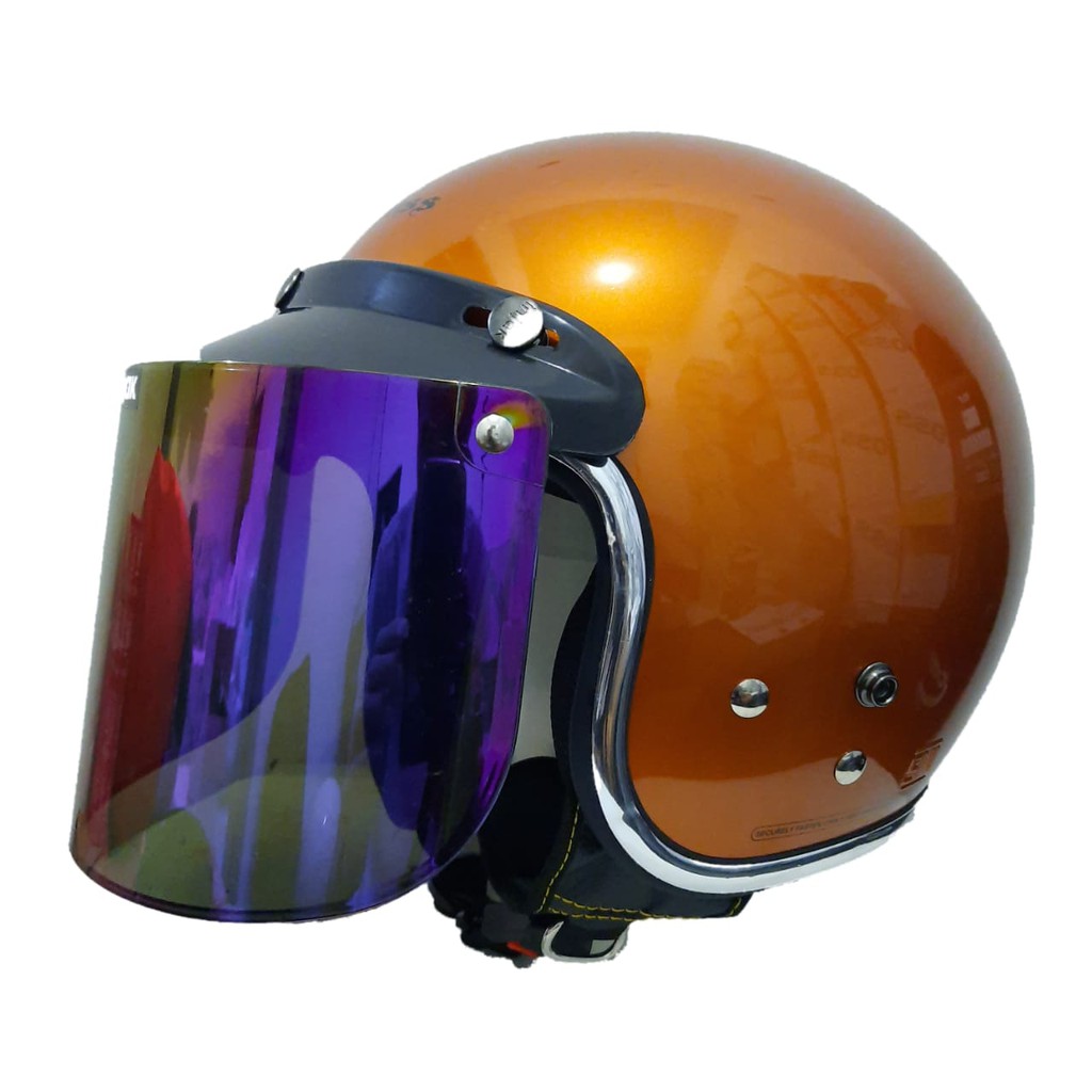 Helm Cargloss Retro Briliant Orange List Croom