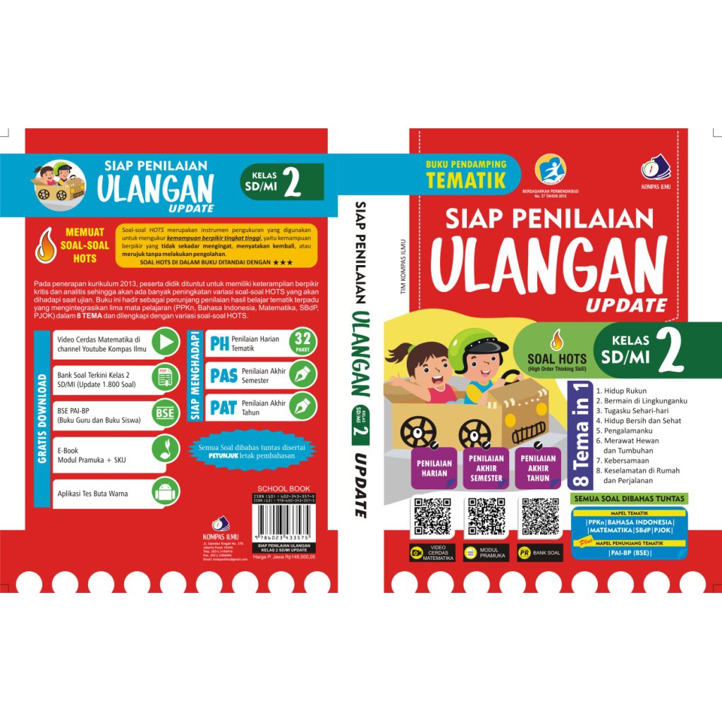 BUKU SIAP PENILAIAN ULANGAN SD/MI Kelas 2 UPDATE -Pendamping Tematik- - Kompas Ilmu-3