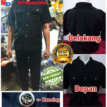 BAJU SECURITY SERAGAM  SAFARI LENGAN PENDEK Grosir