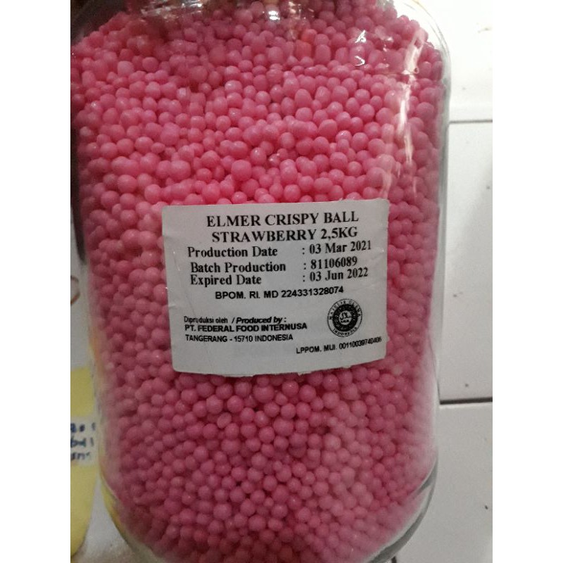 

elmer crispy ball strawberry repack 100gr