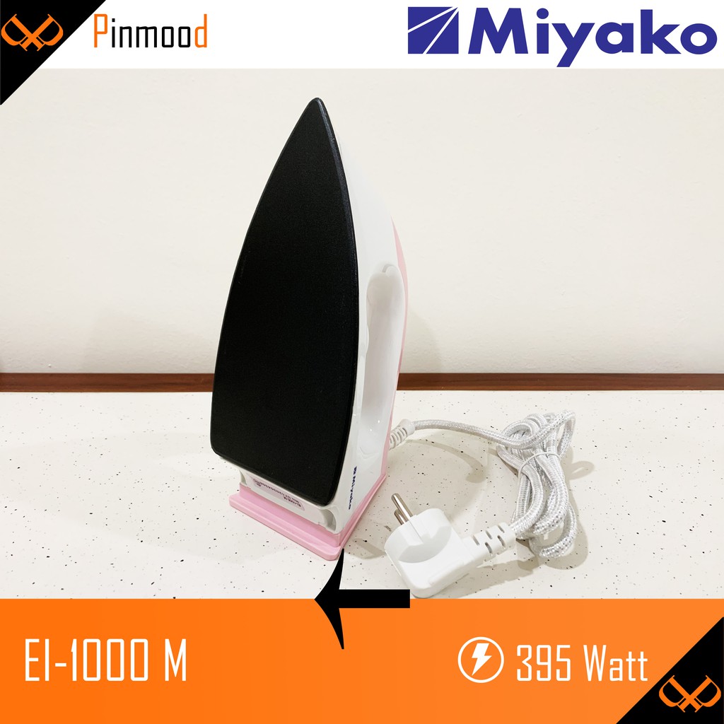 MIYAKO SETRIKA LISTRIK EI-1000 M &amp; EI-1008 M // DRY IRON GOSOKAN BAJU ANTI LENGKET EI1000M EI1008 MURAH BL PK PL