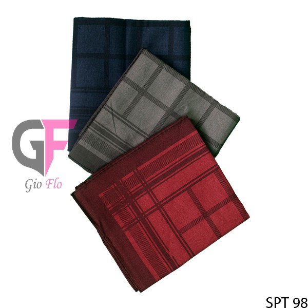 GIOFLO Sapu Tangan Pria Distro Katun Isi 3 PCs Multicolor / SPT 98