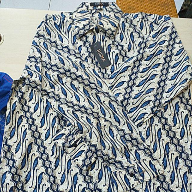 Risna Batik Krb175 Kemeja Batik Pria Lengan Panjang Exclusive Batik Primis M L Xl
