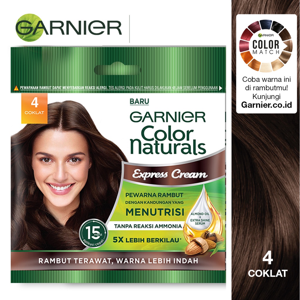 ✨ ELYSIA ✨ Garnier Color Natural Sachet Cream /Pewarna Rambut Instan/ Cat Semir Rambut