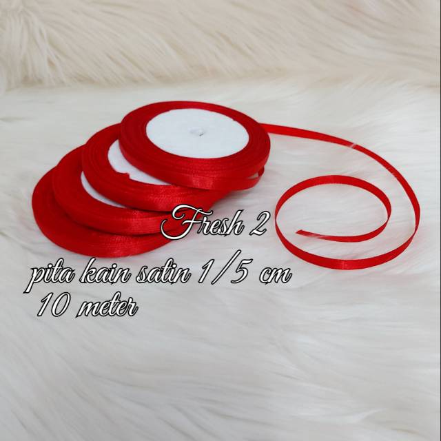 

Pita merah polos 1/5cm / pita merah / pita sangjit