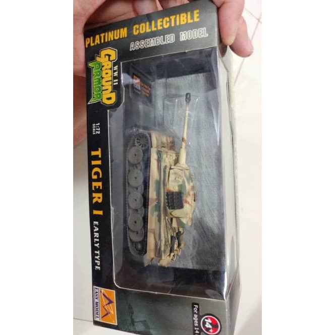 Diecast Mobil Perang - Miniatur Tank - Diecast Kapal Perang 1:72 German Tiger I Heavy Tank Easy