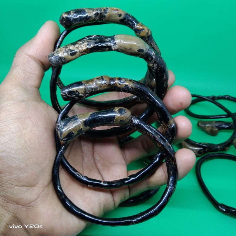 GELANG AKAR BAHAR HITAM BONGGOL ASLI