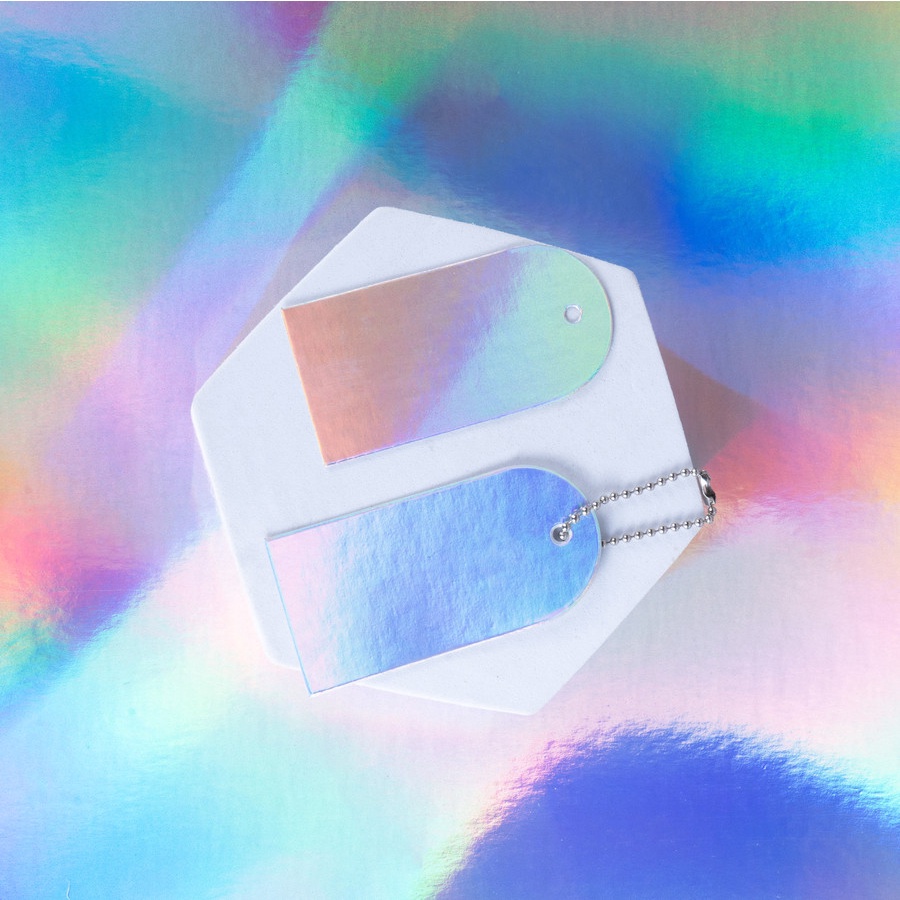 

Hologram Hangtag | Label Baju - Uk. 8 x 4 cm