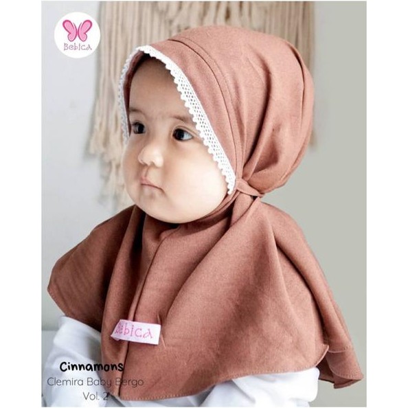 Bergo Bayi Renda kepala Anak Maryam Jilbab Kerudung/anak kids renda kepala 0-1 th