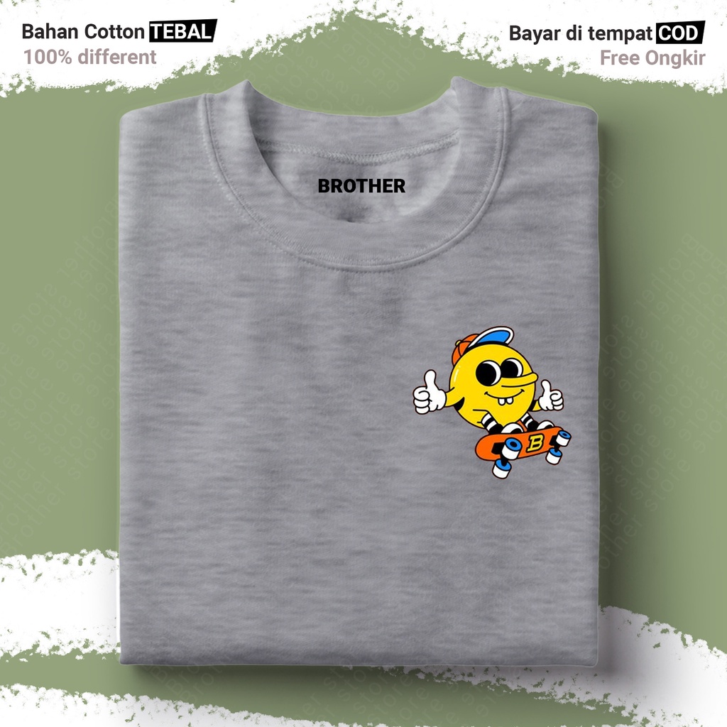 BROTHERSTORE Kaos Distro Articlel Skate Blass KAOS TEXT print  ABu Misty Premium