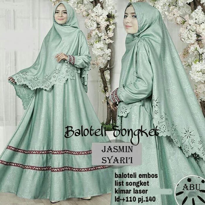 GAMIS JASMIN EMBOS ABU BAJU GAMIS WANITA TERBARU 2019